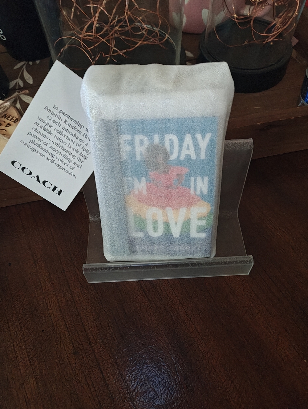 Coach Friday I'm In Love Book Bag Charm - Picture 5 of 5